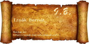 Izsák Bernát névjegykártya